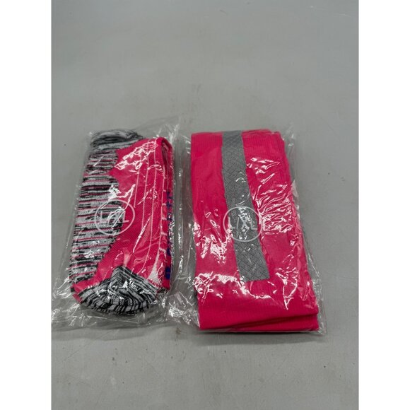 Set of 2 pairs Compression Knee High Socks crew Set - Pink & Grey XL READ NEW - Picture 7 of 7